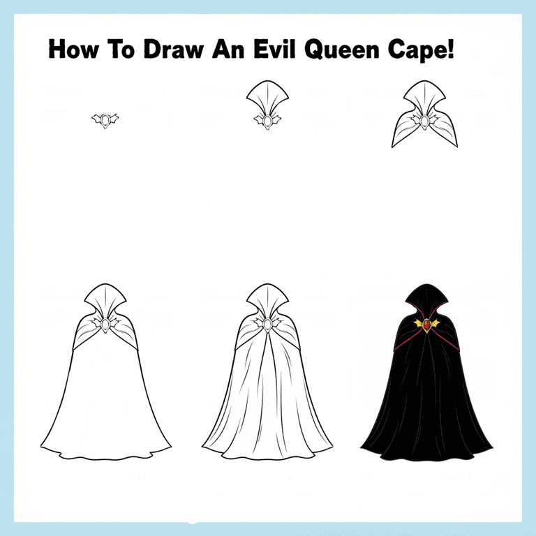 Evil Queen Cape Drawing Ideas