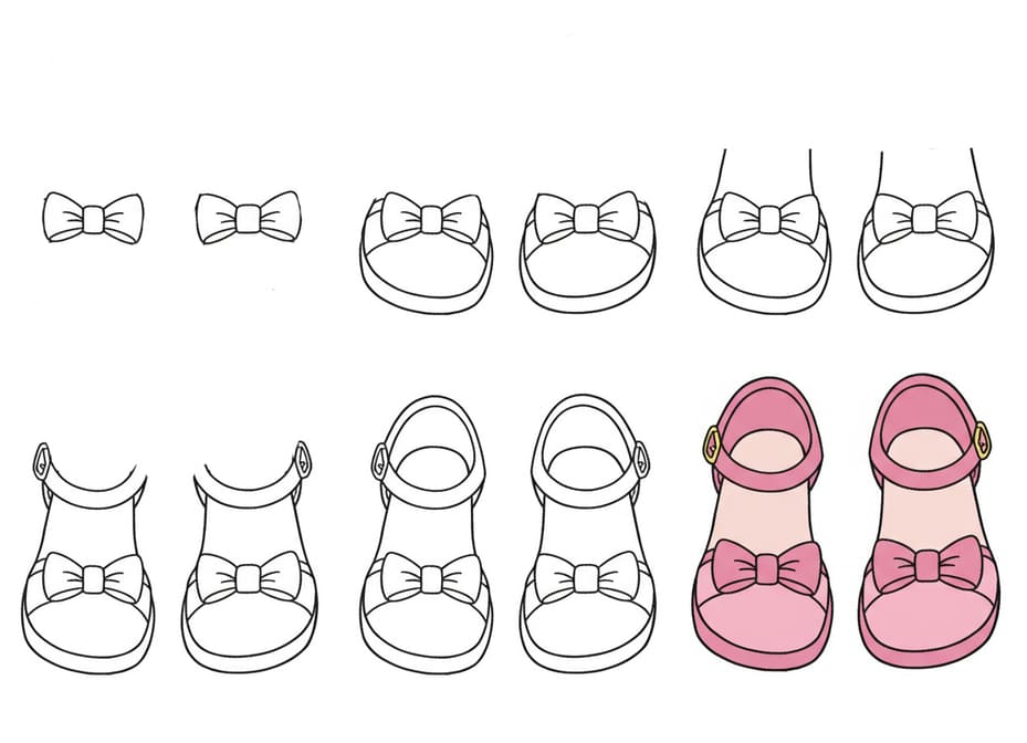 Sandals Drawing Ideas