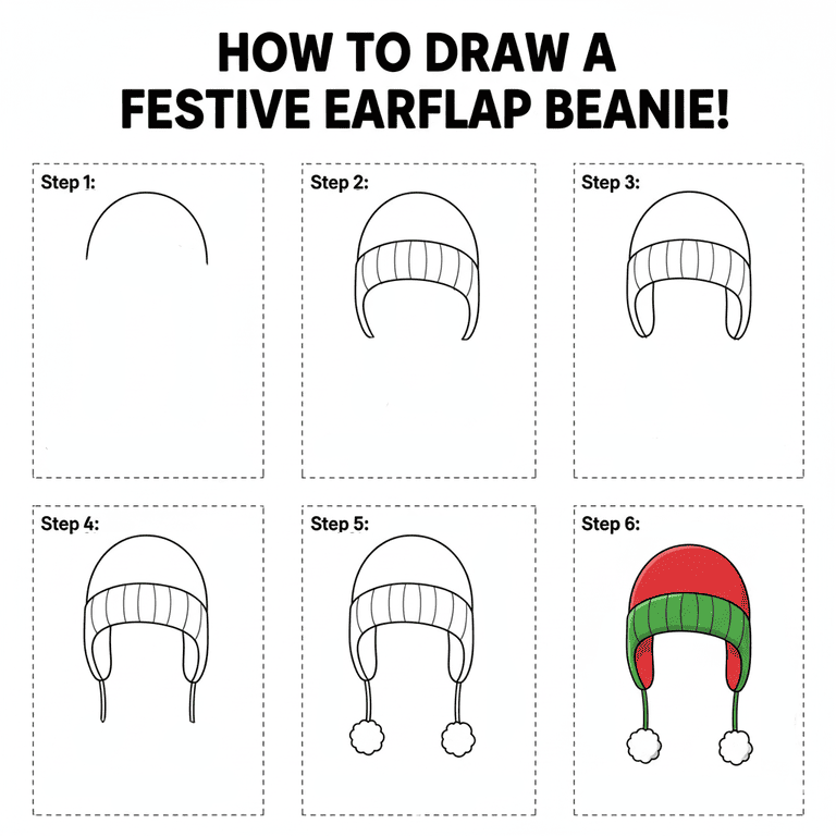 Festive Beanie Drawing Ideas