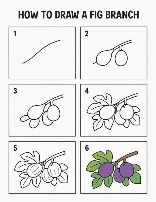 Fig Branch Drawing Ideas