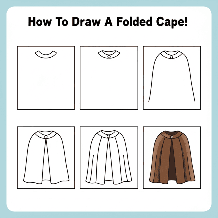 Folded Cape Drawing Ideas