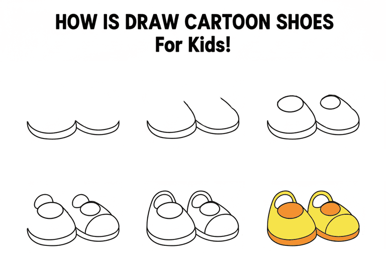 Fun Cartoon Shoes Drawing Ideas