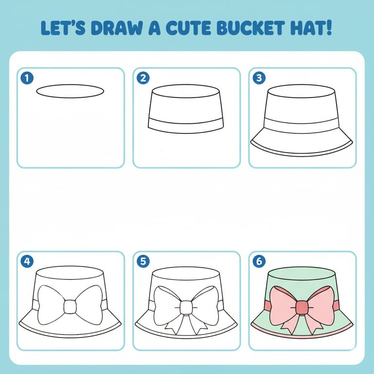 Girl Bucket Hat Drawing Ideas