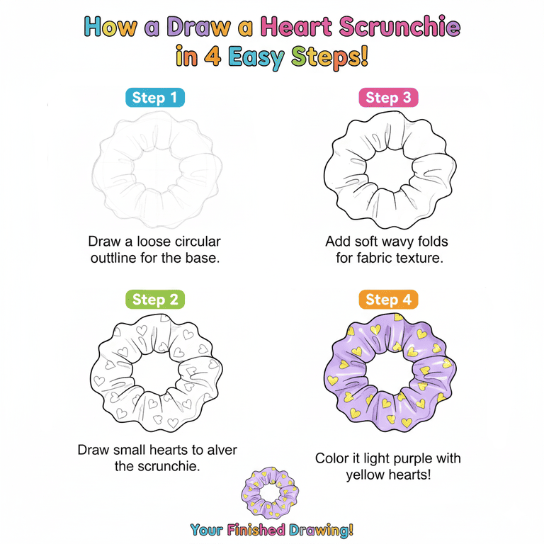 Heart Scrunchy Drawing Ideas