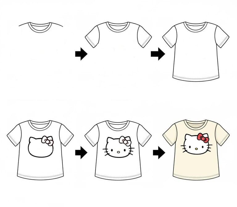 Hello Kitty T-Shirt Drawing Ideas