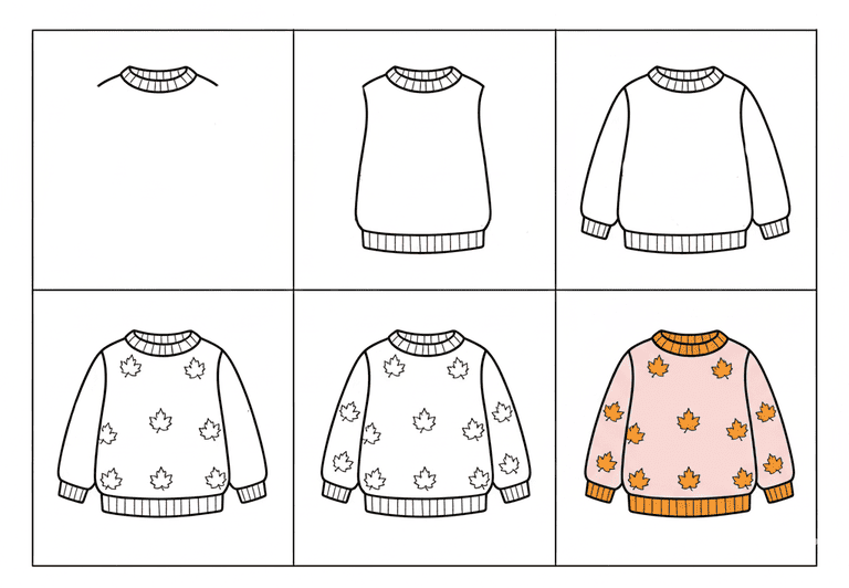 Maple Leave Sweater Drawing Ideas