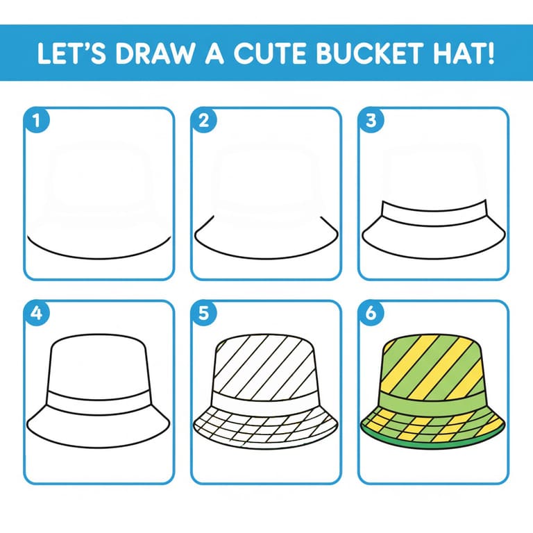 Nice Bucket Hat Drawing Ideas