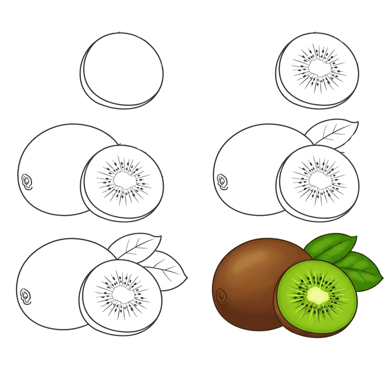 Nice Kiwi Drawing Ideas