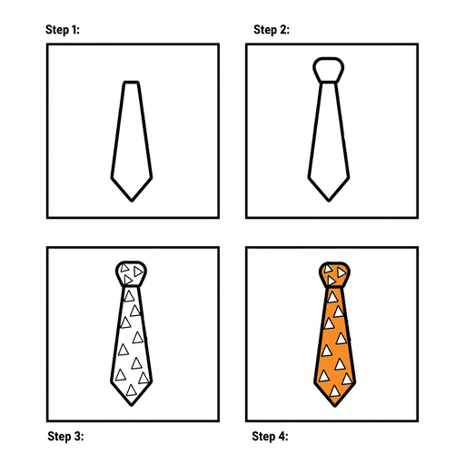Orange Tie Drawing Ideas