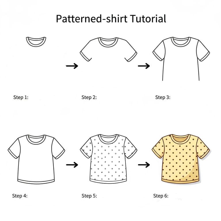 Patterned T-Shirt Drawing Ideas