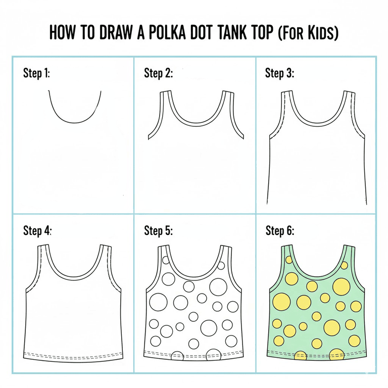 Polka Dot Tank Top Drawing Ideas