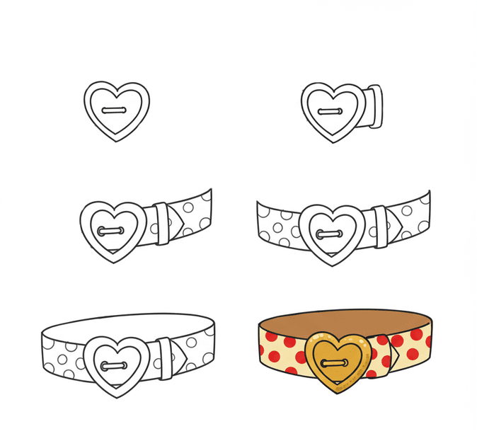 Polka Dots Belt Drawing Ideas
