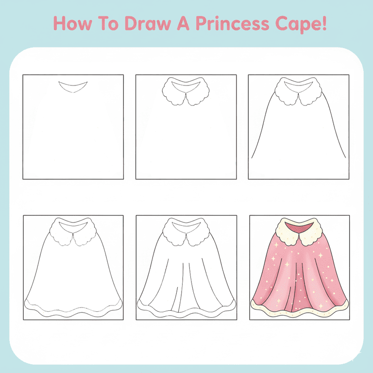 Princess Cape Drawing Ideas