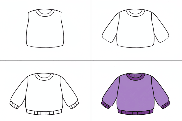 Purple Sweater Drawing Ideas