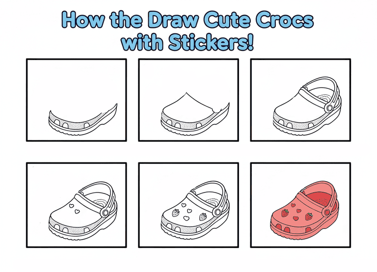 Red Crocs Drawing Ideas