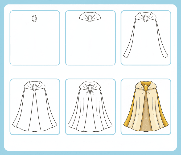 Royal Cape Drawing Ideas