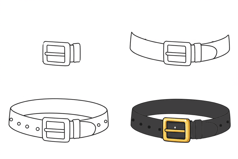 Simple Belt Drawing Ideas