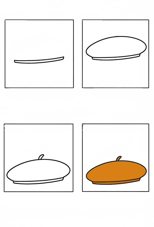 Simple Beret Drawing Ideas