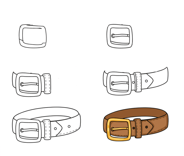 Simple Leather Belt Drawing Ideas