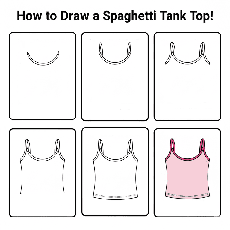 Spaghetti Tank Top Drawing Ideas