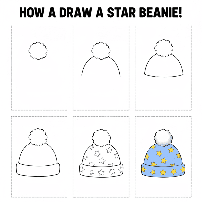 Star Beanie Drawing Ideas