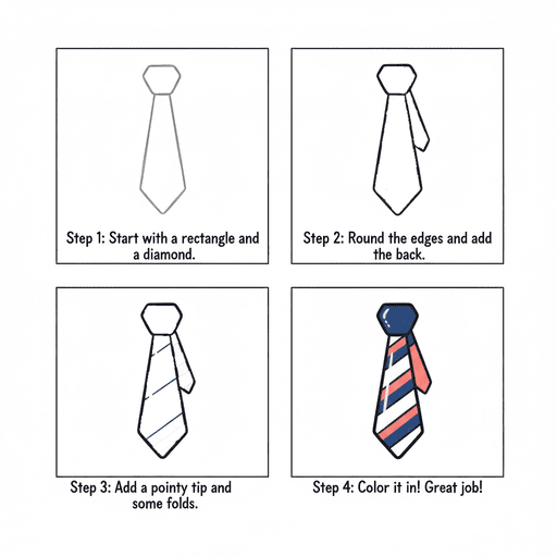Stripe Tie Drawing Ideas