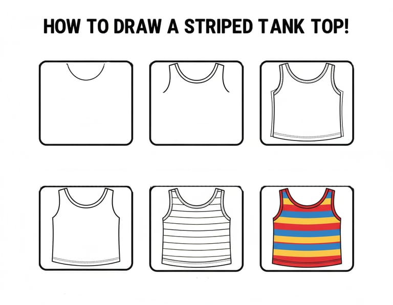 Striped Tank Top Drawing Ideas