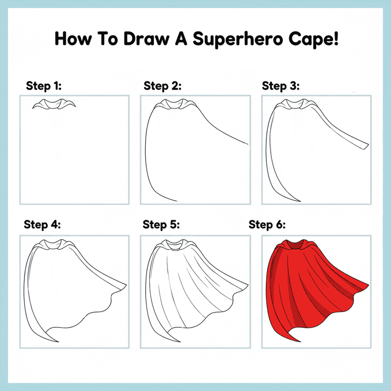 Superhero Cape Drawing Ideas