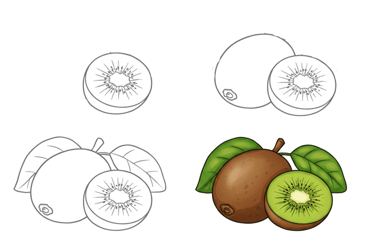 Tasty Kiwi Drawing Ideas