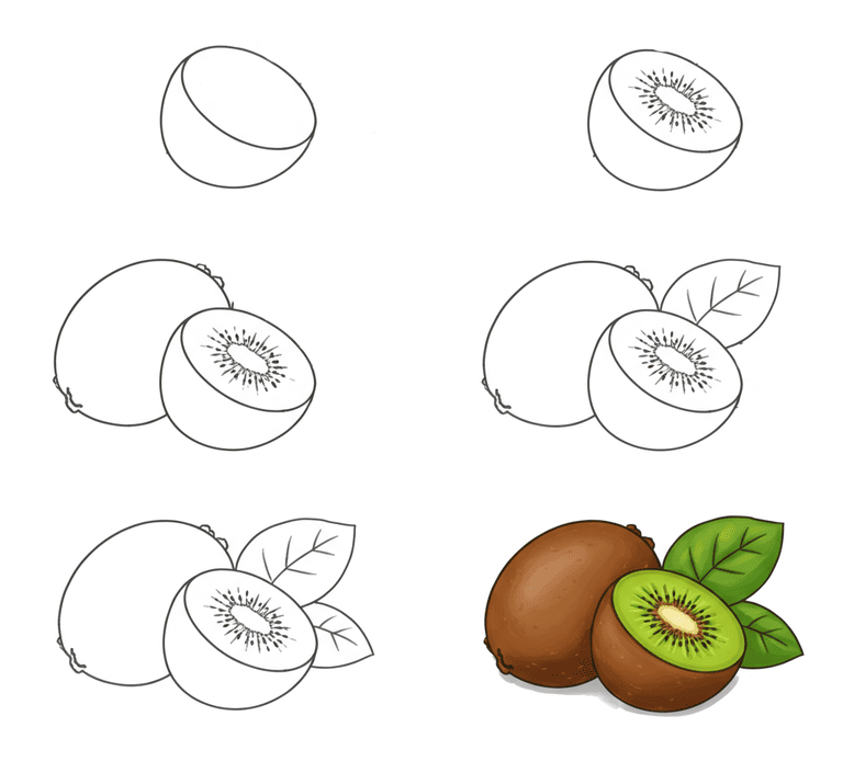 Two Kiwis Drawing Ideas