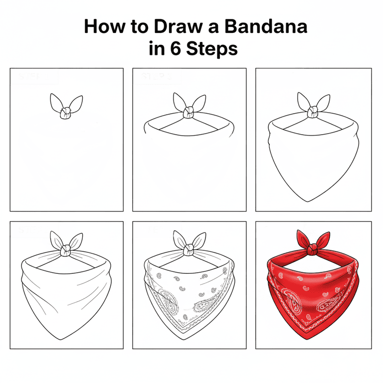 Bandana Drawing Ideas