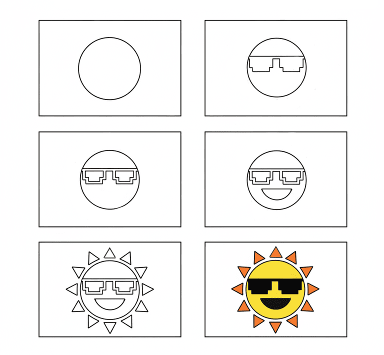 Cool Mr Sun Drawing Ideas