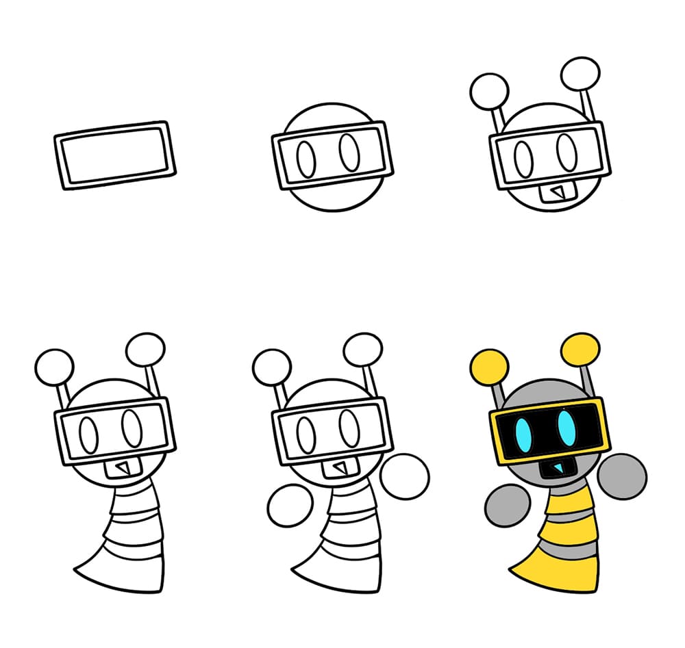 Dancing Fun Bot Drawing Ideas