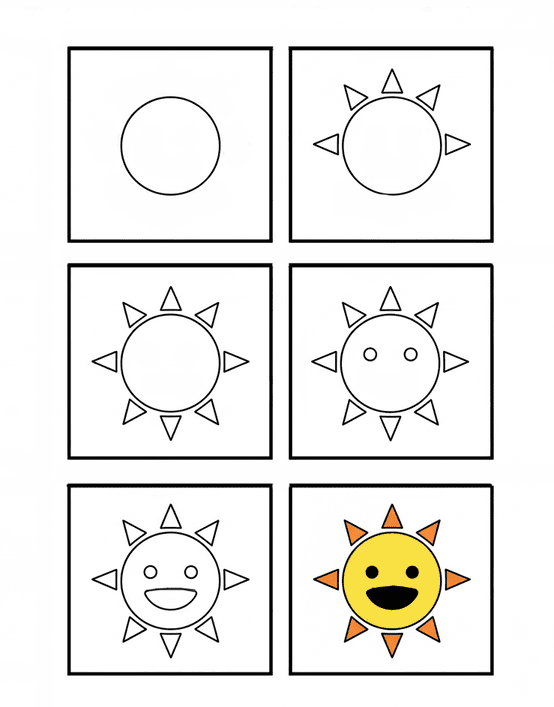 Easy Mr Sun Drawing Ideas