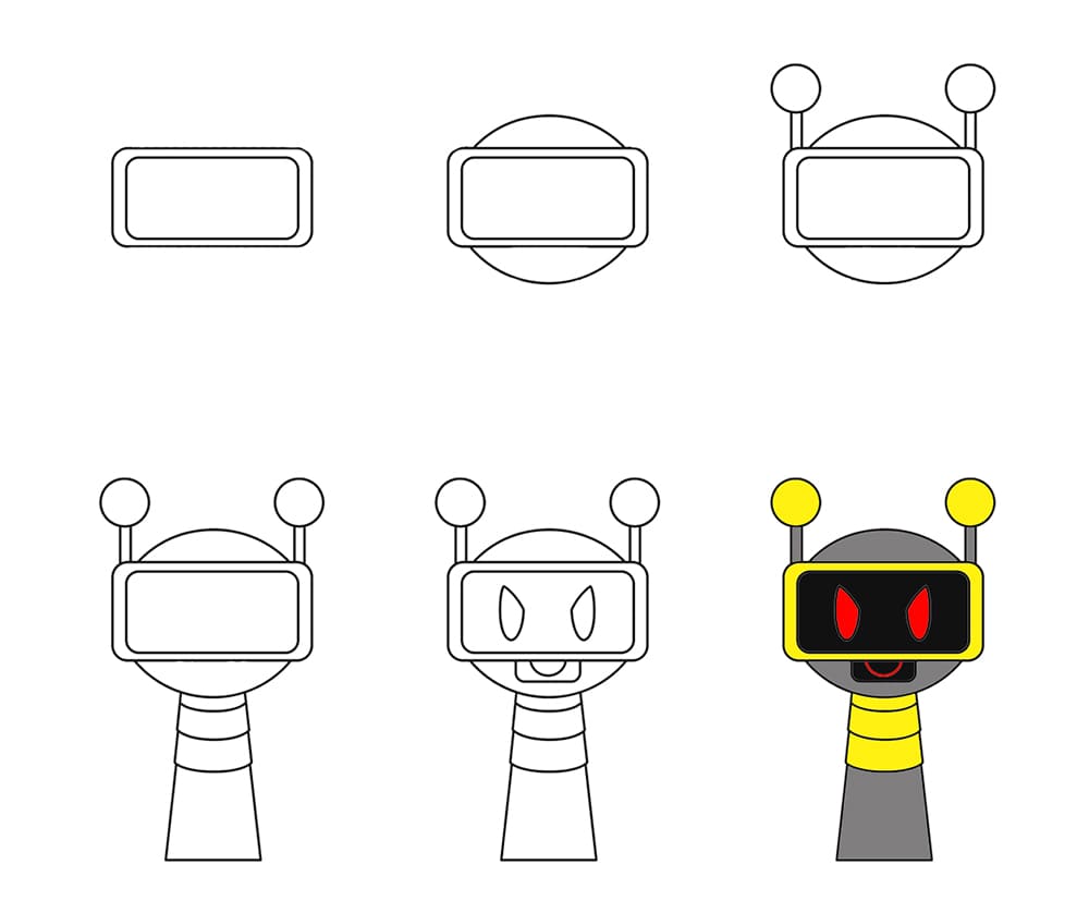 Evil Fun Bot Drawing Ideas