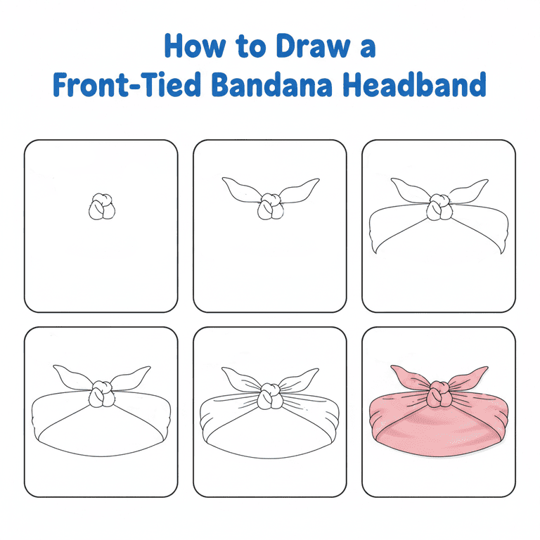 Front-Tied Bandana Drawing Ideas