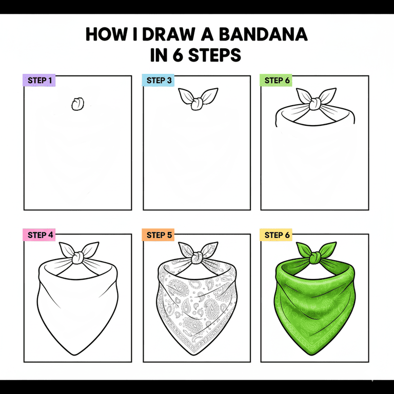 Green Bandana Drawing Ideas
