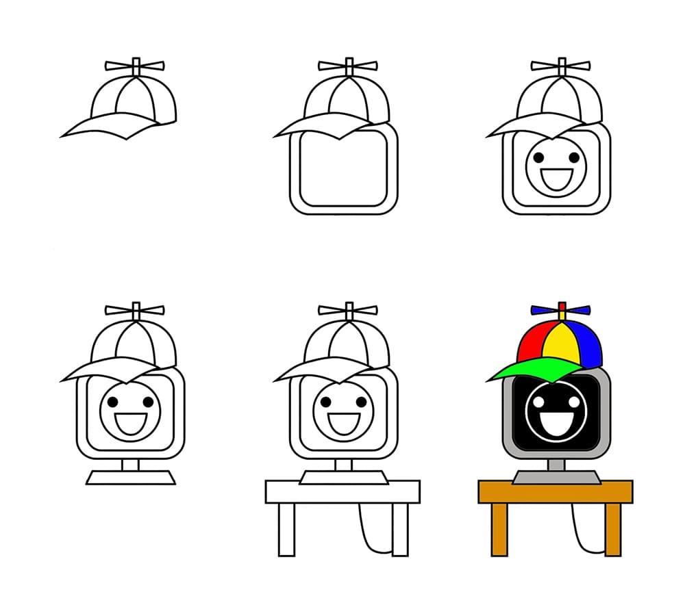 Happy Mr Fun Computer Drawing Ideas