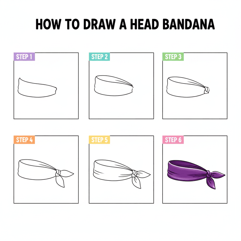 Head Bandana Drawing Ideas