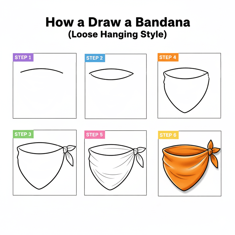 Orange Bandana Drawing Ideas