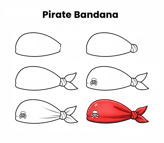 Pirate Bandana Drawing Ideas