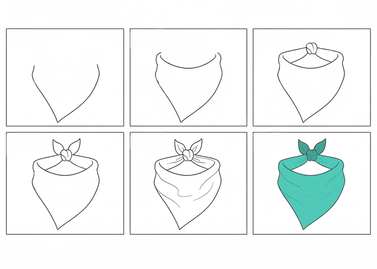 Simple Bandana Drawing Ideas