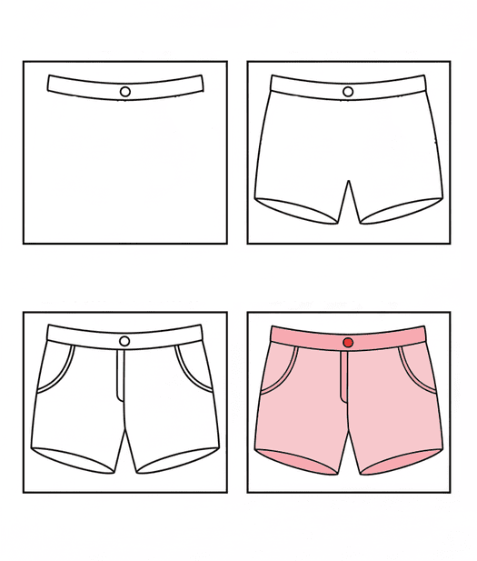 Simple Shorts Drawing Ideas
