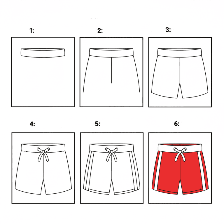 Sporty Shorts Drawing Ideas