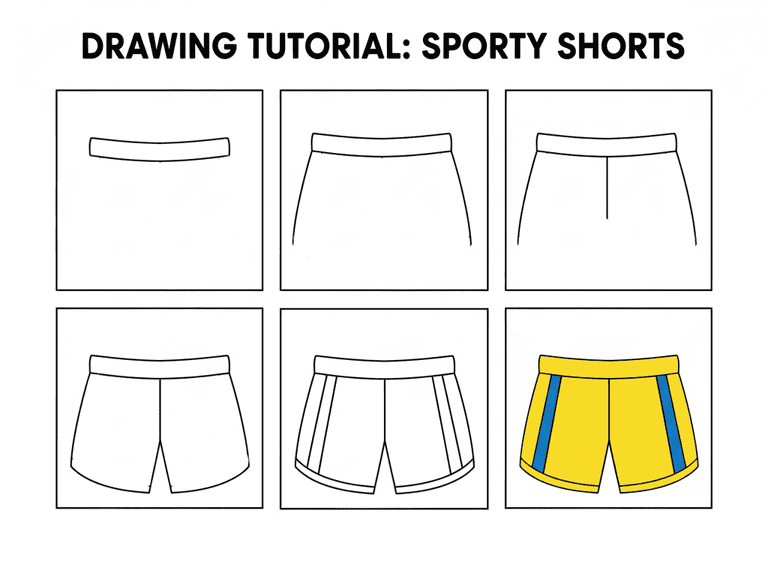 Yellow Shorts Drawing Ideas