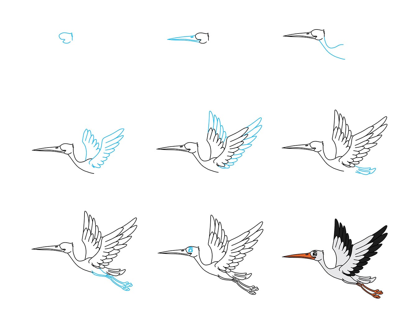 A Stork Drawing Ideas