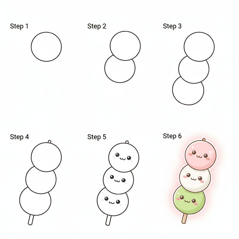 Adorable Dango Drawing Ideas