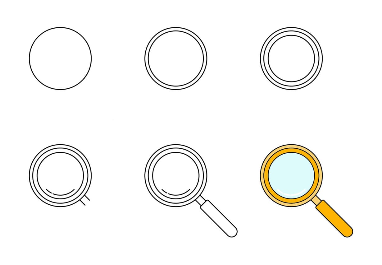 Basic Magnifying Glass Drawing Ideas
