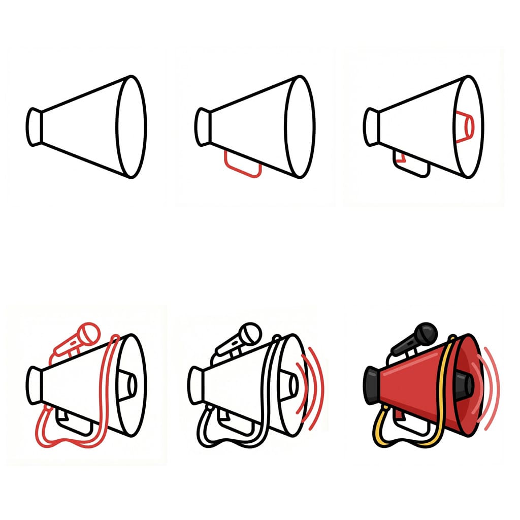 How to draw Basic Megaphone