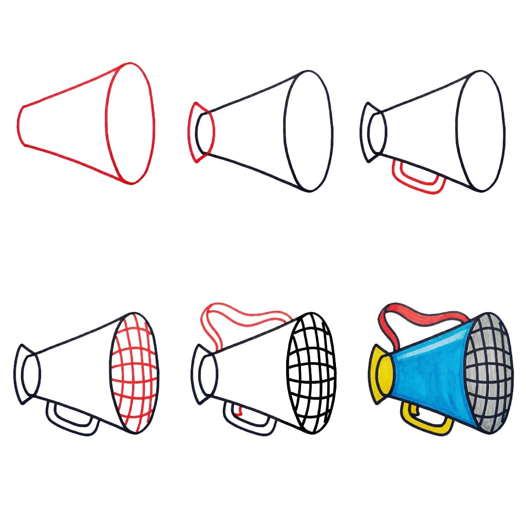 How to draw Big Megaphone